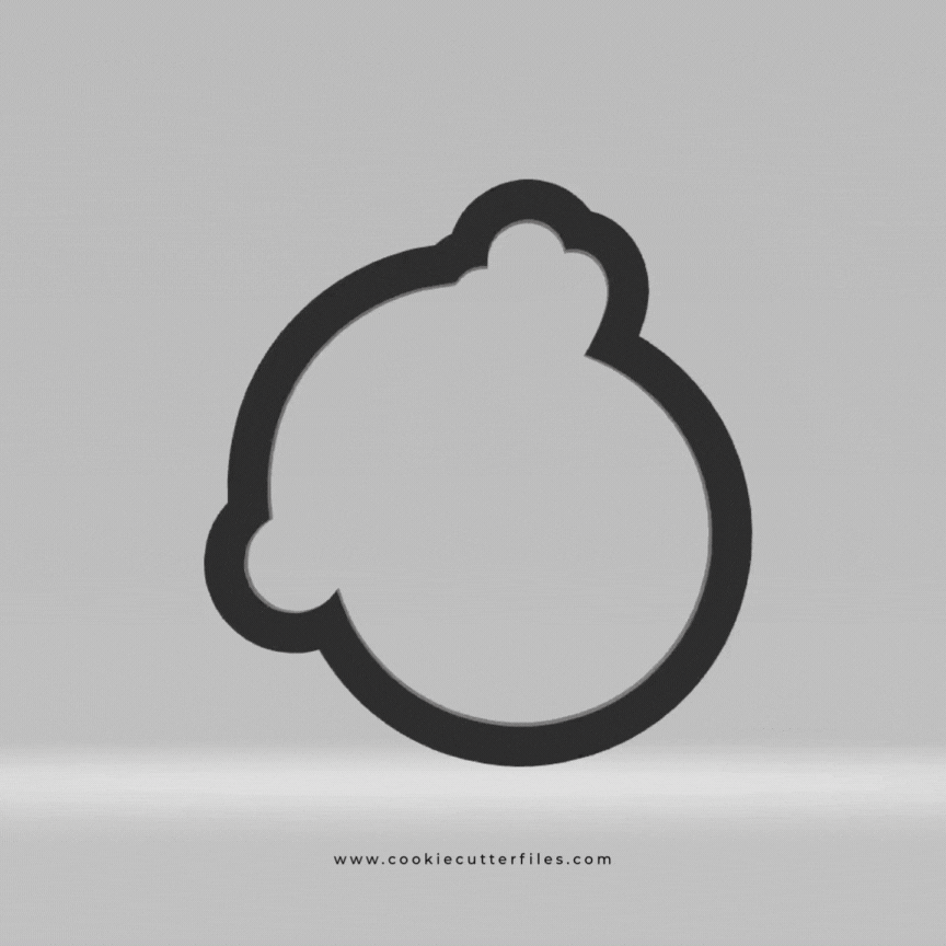 Chick Animal Faces Santa Edition Cookie Cutter STL Files Cookie Cutter Files