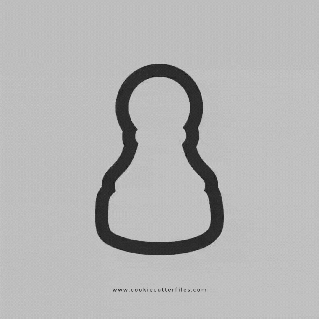 Pawn Game Night Cookie Cutter STL Files Cookie Cutter Files