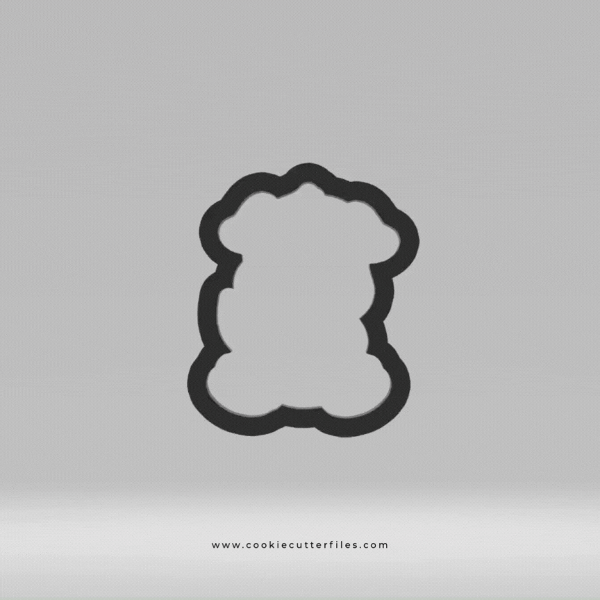 Sitting Up Full Puppy Dog Cookie Cutter STL Files Cookie Cutter Files