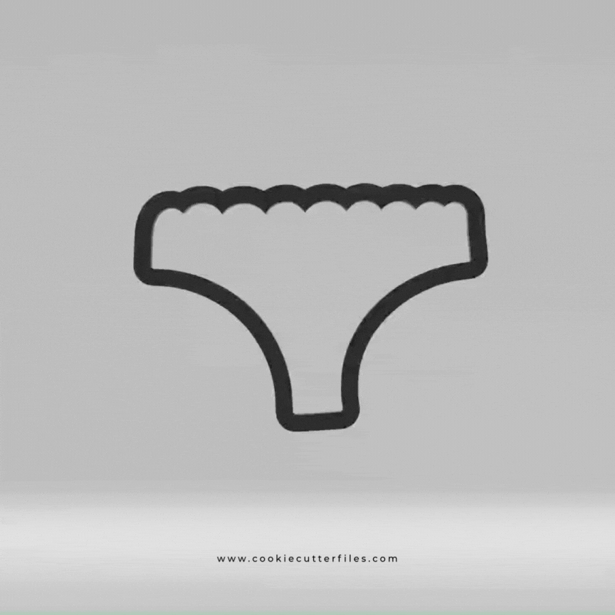 Cheeky Undies Bachelorette Red Lingerie Cookie Cutter STL Files Cookie Cutter Files