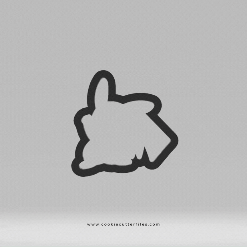 Electric Yellow Pika Inspired Cookie Cutter STL Files Cookie Cutter Files