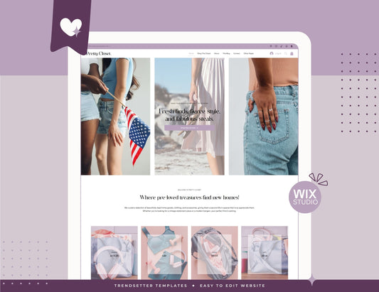 Pretty Closet Wix Studio Website Template Trendsetter Templates
