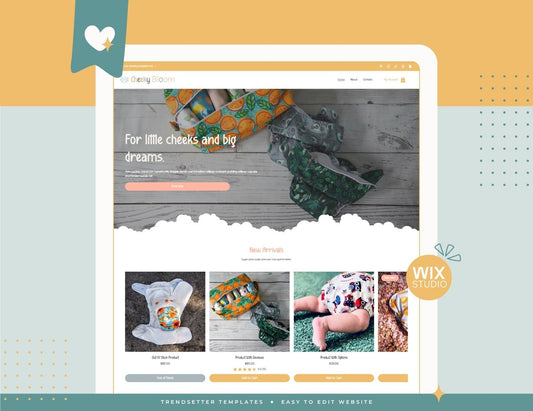 Cheeky Bloom Wix Studio Website Template Trendsetter Templates