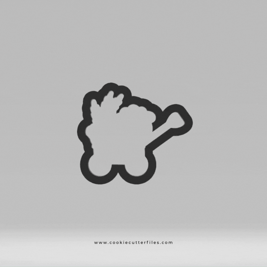 Wagon Sheep Happy Easter Sheep Cookie Cutter STL Files Cookie Cutter Files