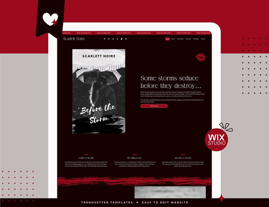 Author Scarlett Noire Wix Studio Website Template Trendsetter Templates
