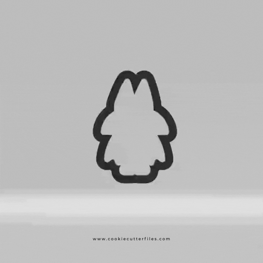 Pointy Ears Vampire Inspired Halloween Blue Heeler Dog Cookie Cutter STL Files Cookie Cutter Files