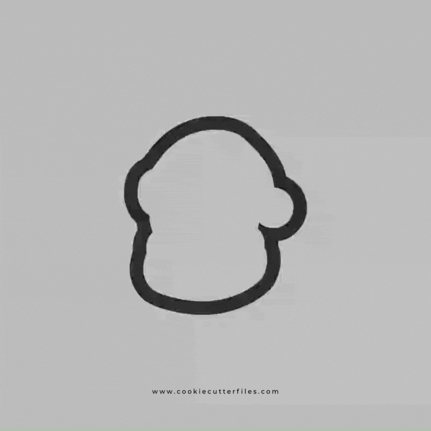 Penguin Christmas Faces Cookie Cutter STL Files Cookie Cutter Files