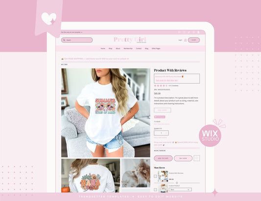 Pretty Girl Wix Studio Website Template Trendsetter Templates