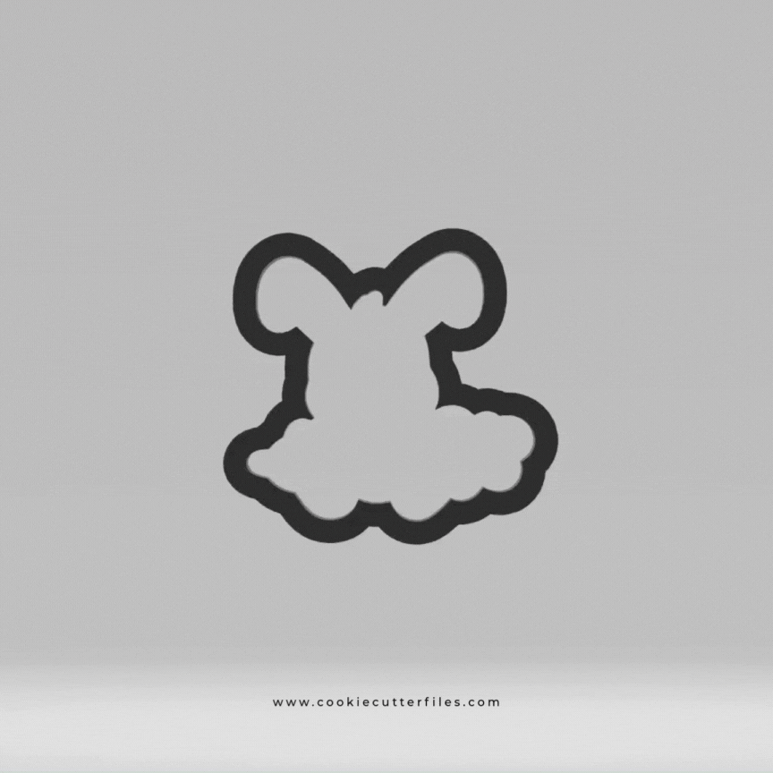 Bunny Holding Carrot Bunny House Surprise Cookie Cutter STL Files Cookie Cutter Files