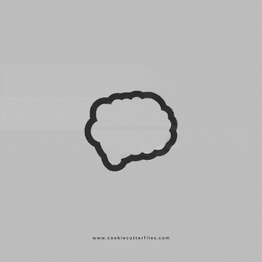 Brain Zombie Kids Cookie Cutter STL Files Cookie Cutter Files