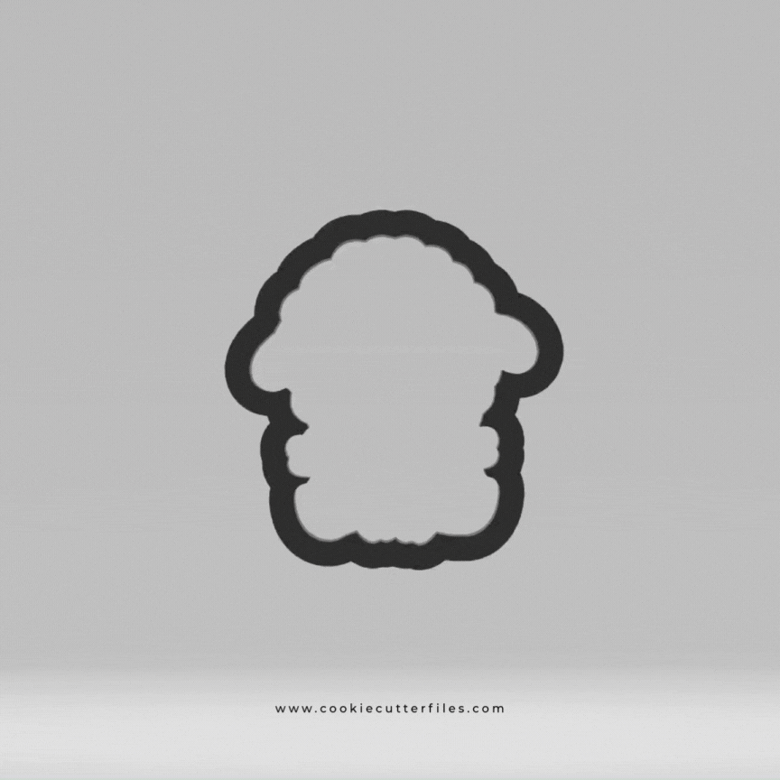 Sheep Holding Carrot Happy Easter Sheep Cookie Cutter STL Files Cookie Cutter Files