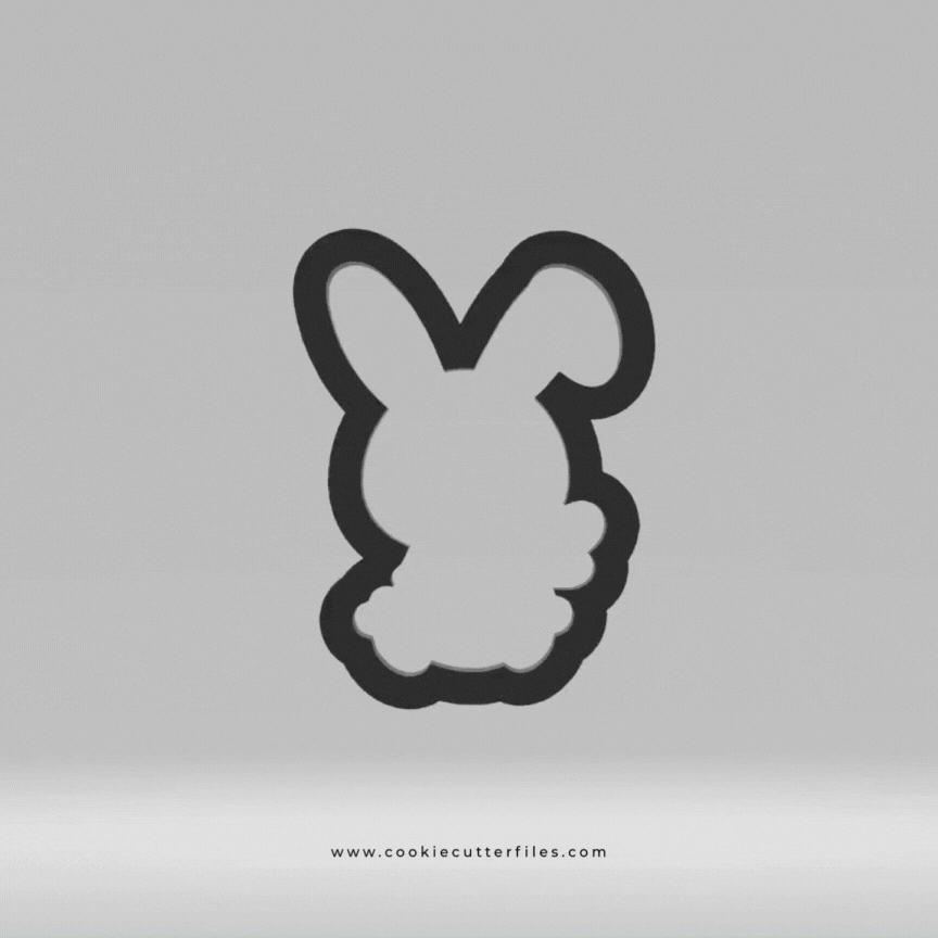 Carrot Hold Baby Easter Bunny Cookie Cutter STL Files Cookie Cutter Files