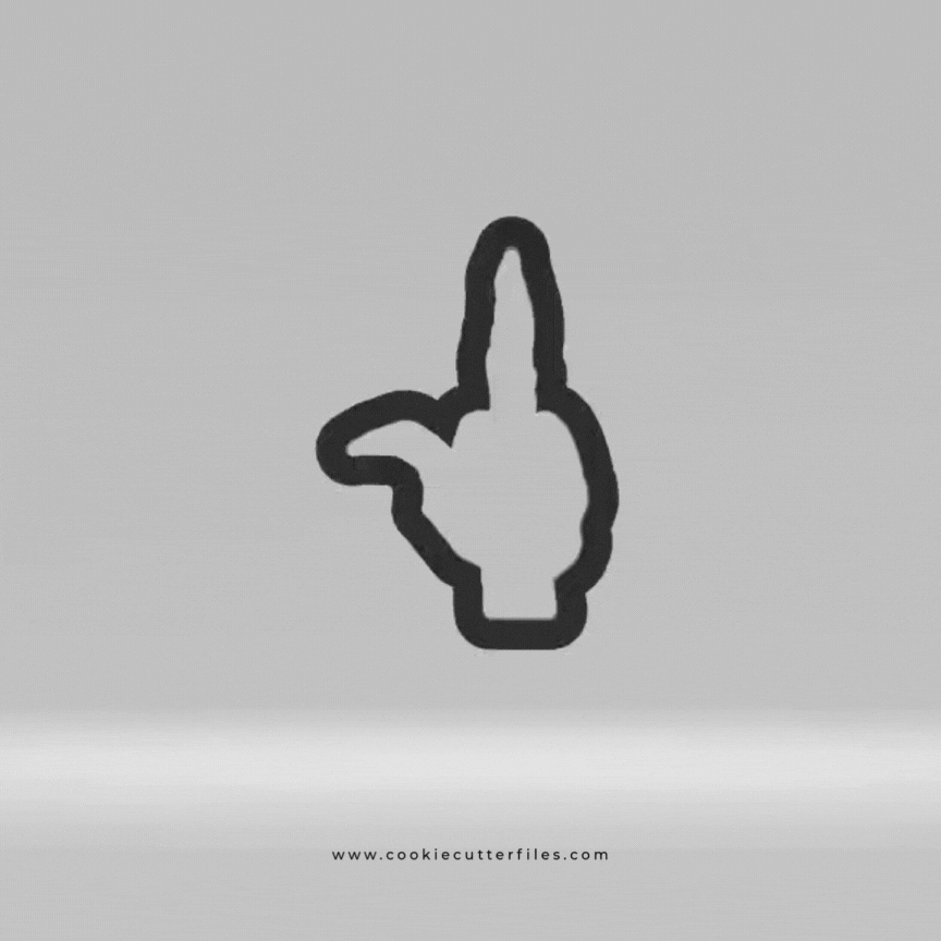 Middle Finger Inspired Grinchymas Cookie Cutter STL Files Cookie Cutter Files