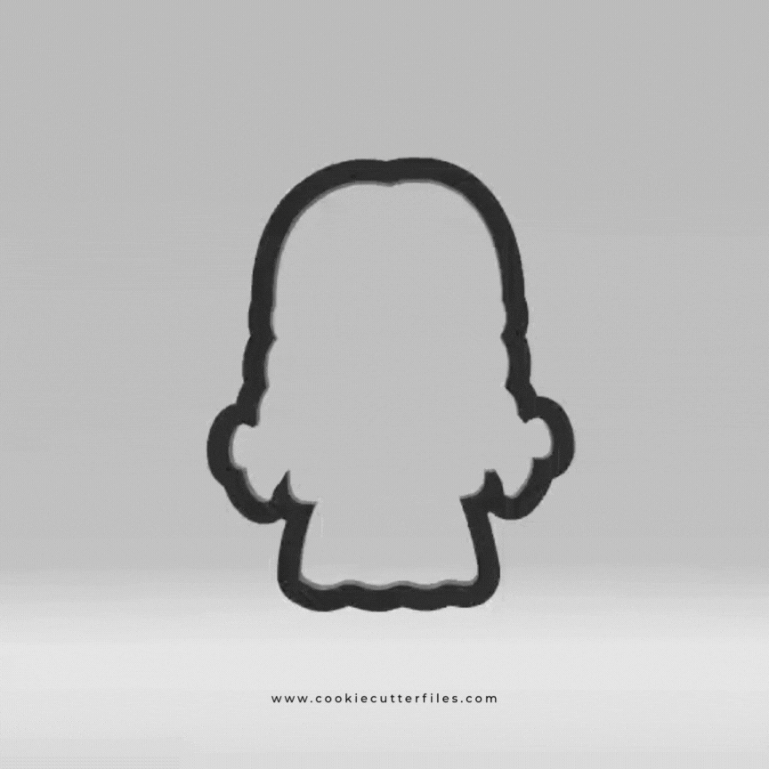 Girl Doll Horror Chibi Inspired Cookie Cutter STL Files Cookie Cutter Files