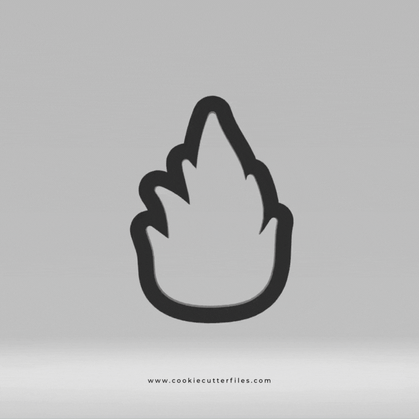 Flame Monster Trucks Cookie Cutter STL Files Cookie Cutter Files