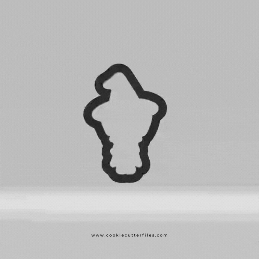 Witch Dalmatian Inspired Halloween Blue Heeler Dog Cookie Cutter STL Files Cookie Cutter Files