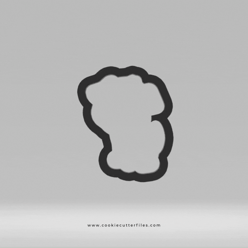 Sitting Puppy Dog Cookie Cutter STL Files Cookie Cutter Files