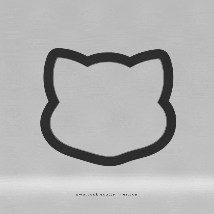 Cat Animal Face Cookie Cutter STL Files Cookie Cutter Files