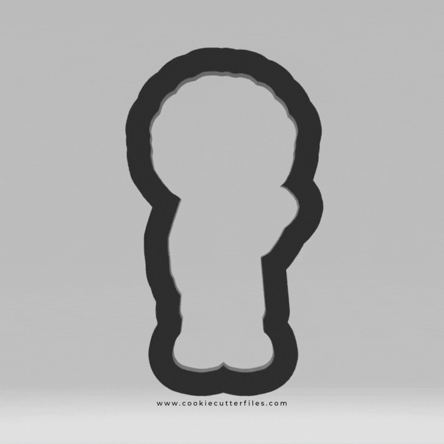 Girl One Scientist Kids Cookie Cutter STL Files Cookie Cutter Files