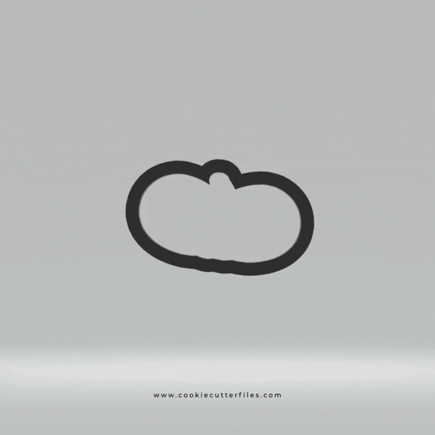 Pumpkin Long Fall Harvest Cookie Cutter STL Files Cookie Cutter Files