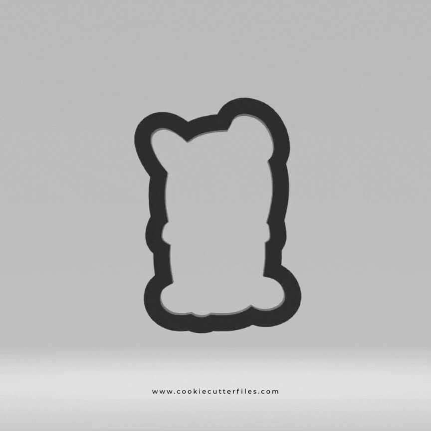 Basket Baby Easter Bunny Cookie Cutter STL Files Cookie Cutter Files