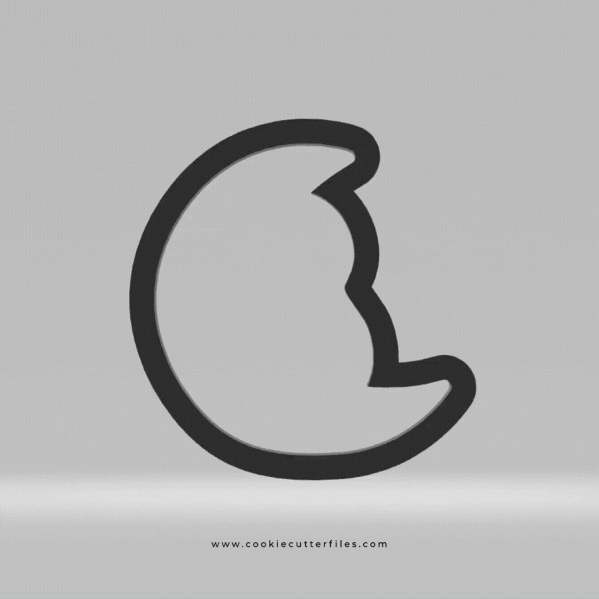 Moon Snuggles Sweet Dreams Baby Sloth Cookie Cutter STL Files Cookie Cutter Files