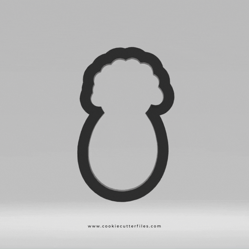 Egg Top Sheep Happy Easter Sheep Cookie Cutter STL Files Cookie Cutter Files
