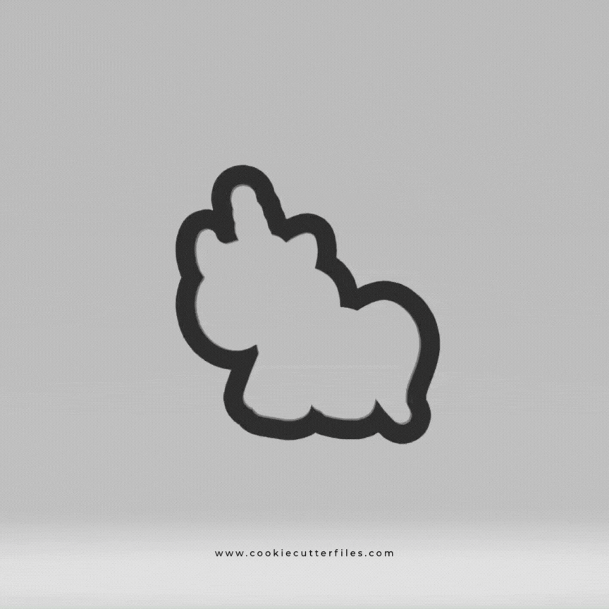 Unicorn Pretty Unicorn Pool Party Cookie Cutter STL Files Cookie Cutter Files