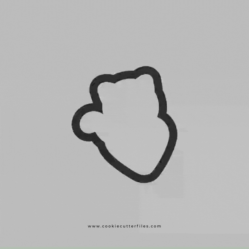 Cat Valentine Animals Cookie Cutter STL Files Cookie Cutter Files