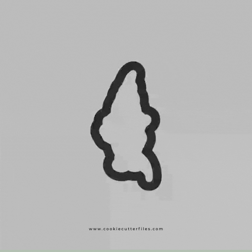 Waving Christmas Winter Gnomes Cookie Cutter STL Files Cookie Cutter Files