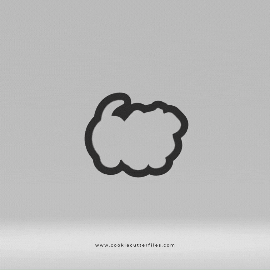 Playing Puppy Dog Cookie Cutter STL Files Cookie Cutter Files