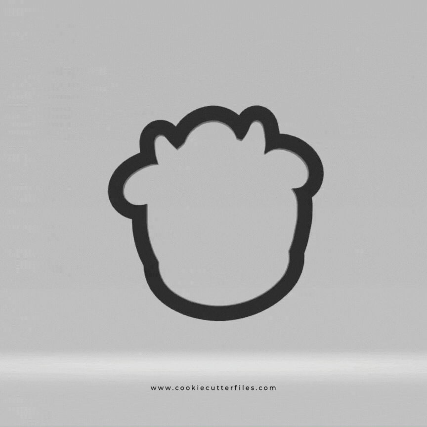 Cow Animal Face Cookie Cutter STL Files Cookie Cutter Files