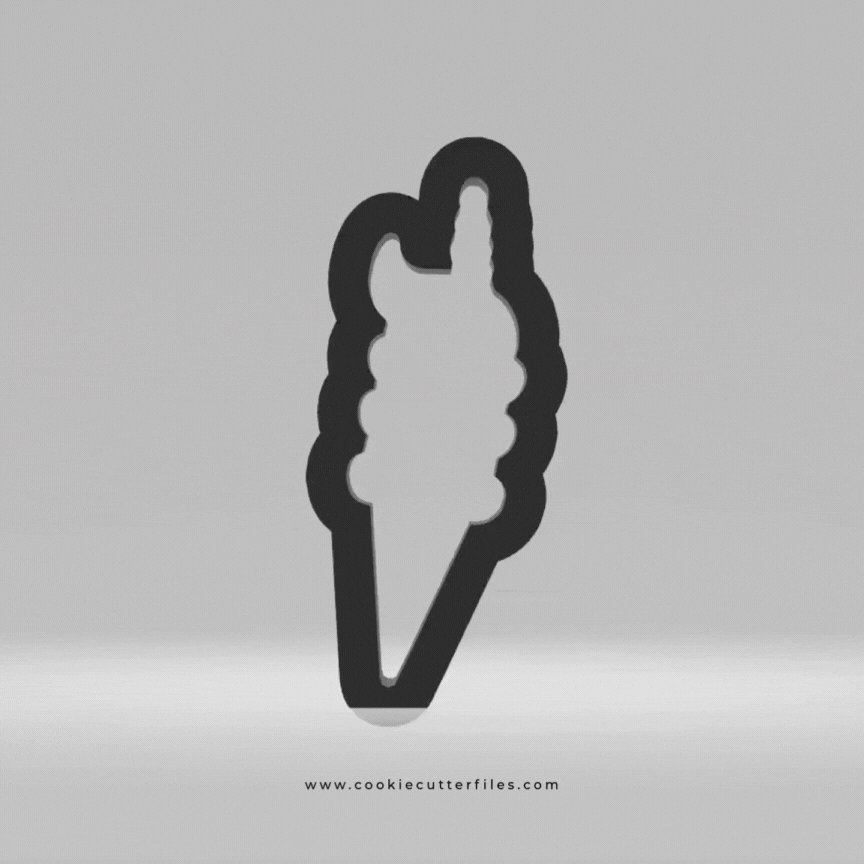 Ice Cream Cone Unicorn Pool Party Cookie Cutter STL Files Cookie Cutter Files
