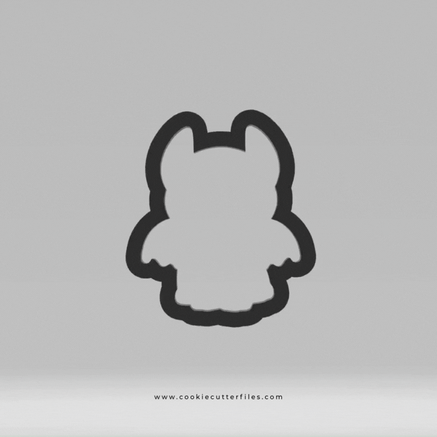 Black Teethless Dragon Inspired Cookie Cutter STL Files Cookie Cutter Files