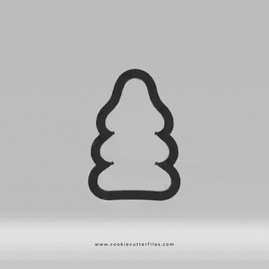 Gingerbread Tree Gingerbread Babies Cookie Cutter STL Files Cookie Cutter Files