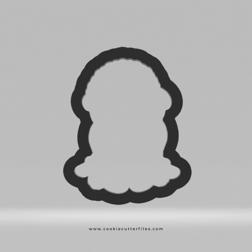 Girl Sitting Eskimo Kids Cookie Cutter STL Files Cookie Cutter Files