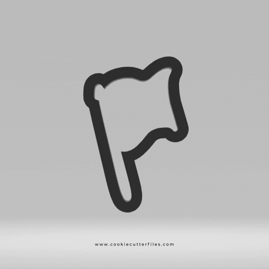 Flag Monster Trucks Cookie Cutter STL Files Cookie Cutter Files