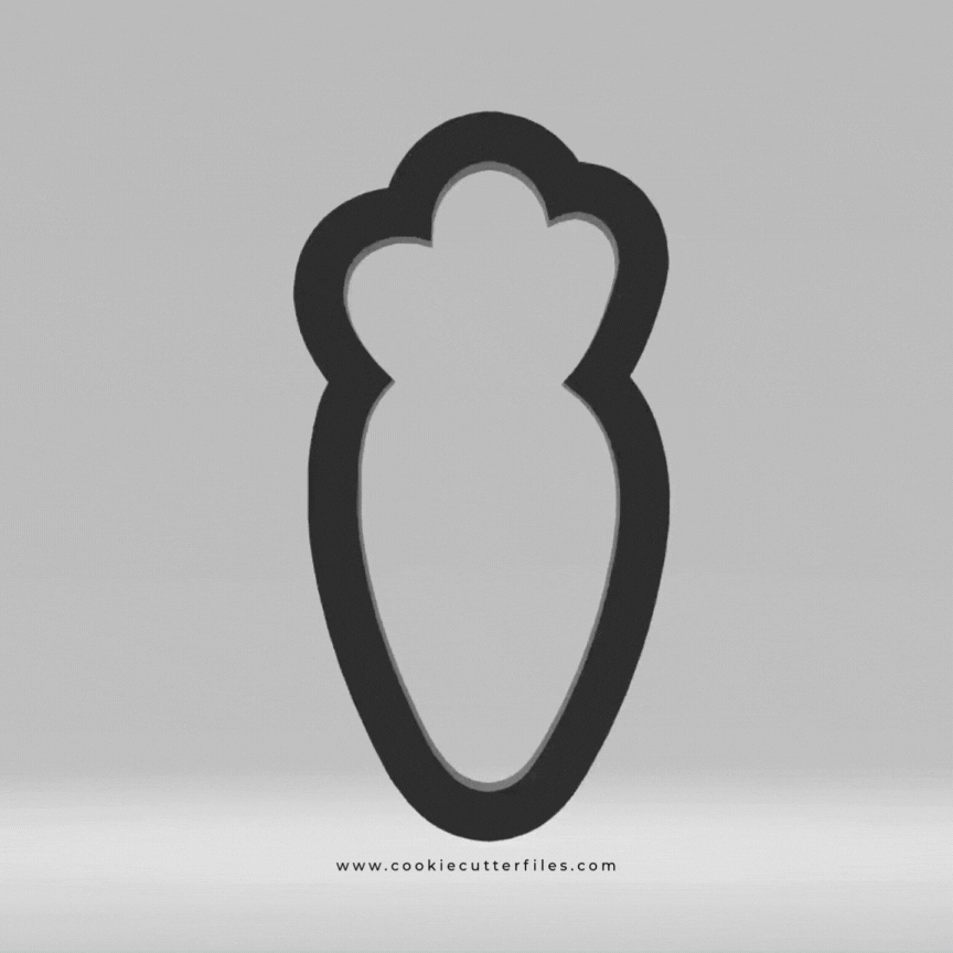 Carrot Happy Easter Sheep Cookie Cutter STL Files Cookie Cutter Files