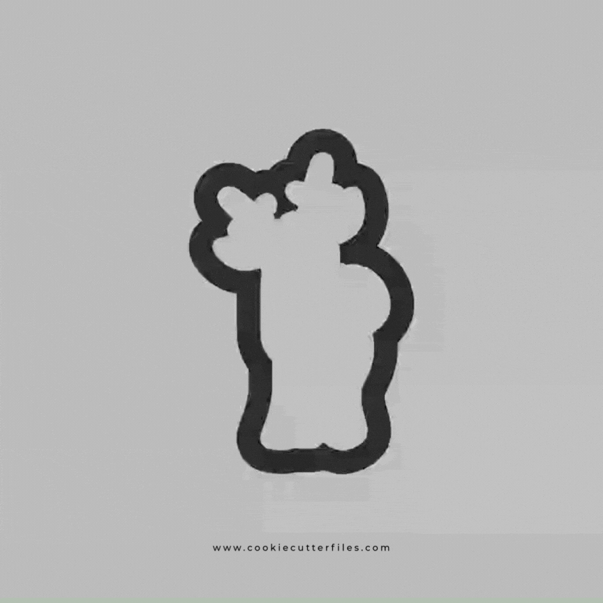 Deer Christmas Winter Gnomes Cookie Cutter STL Files Cookie Cutter Files