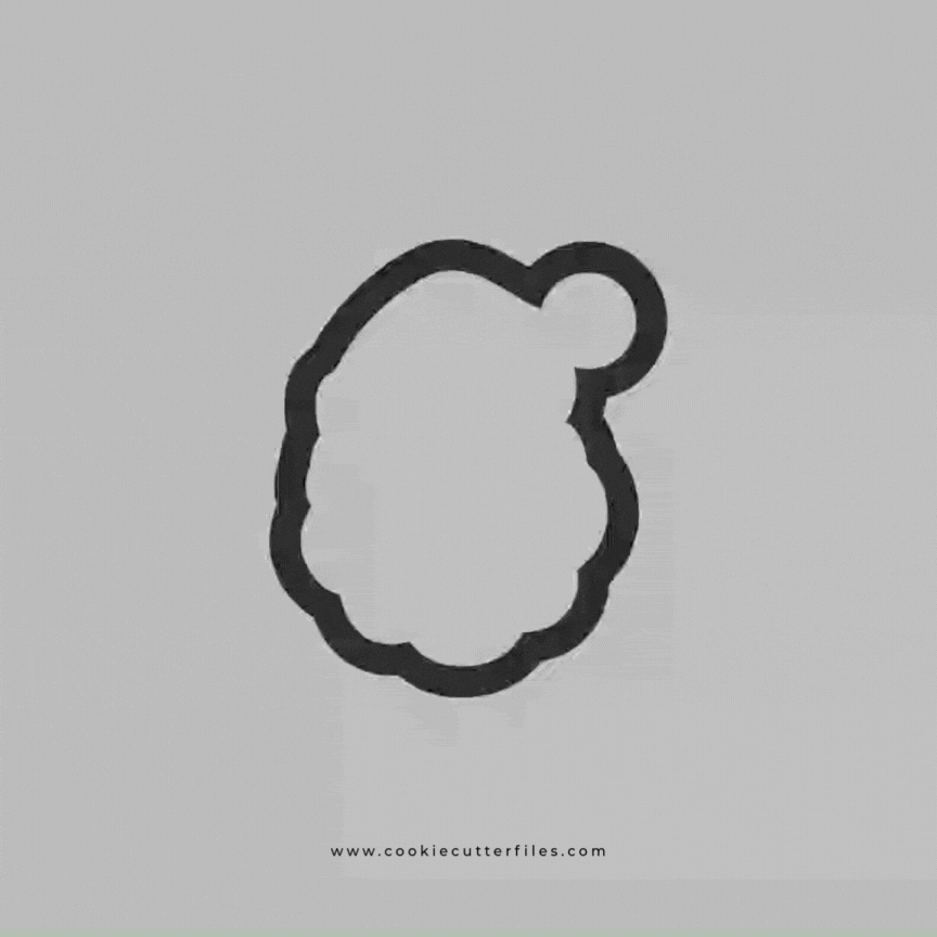 Santa Christmas Faces Cookie Cutter STL Files Cookie Cutter Files