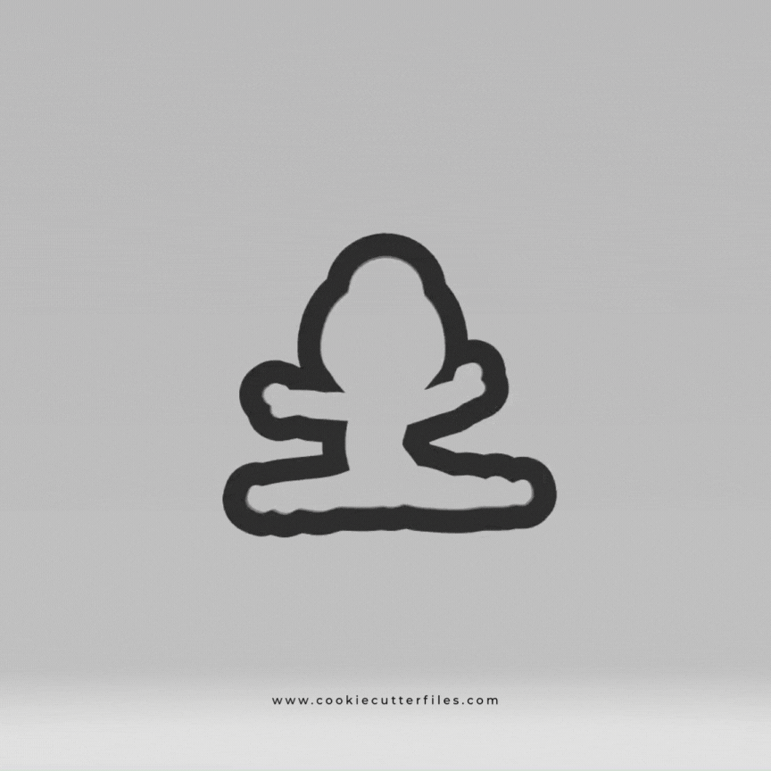 Side Splits Gymnast Girl Cookie Cutter STL Files Cookie Cutter Files