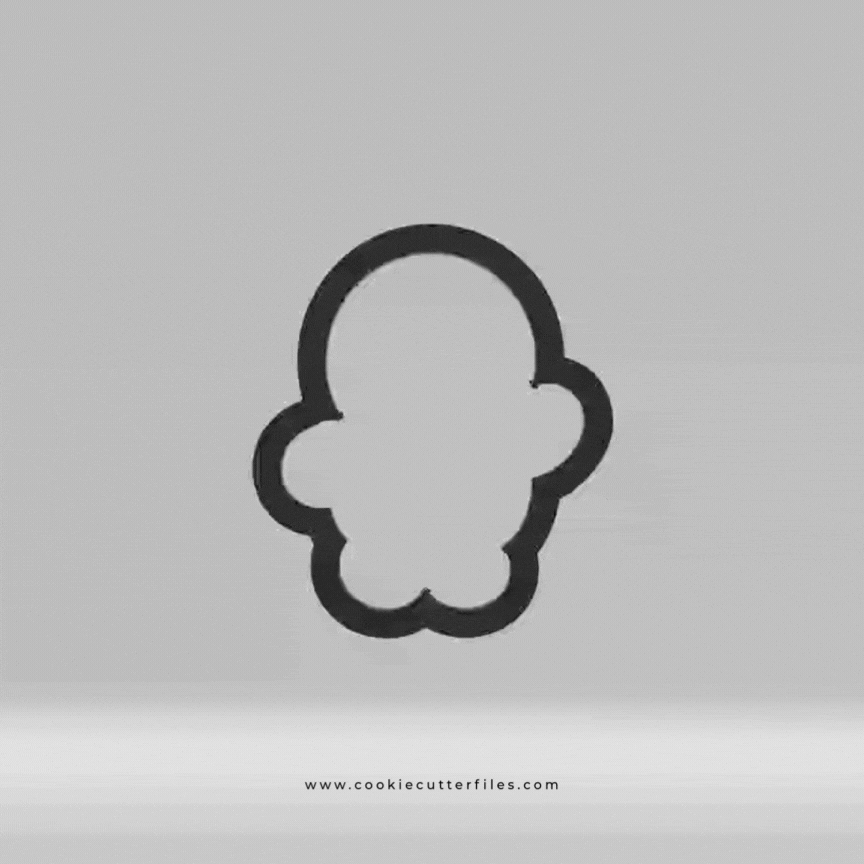 Gingerbread Wave Gingerbread Babies Cookie Cutter STL Files Cookie Cutter Files