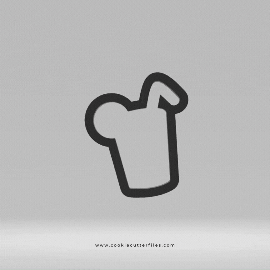Lemonade Glass Backyard Bbq Cookie Cutter STL Files Cookie Cutter Files