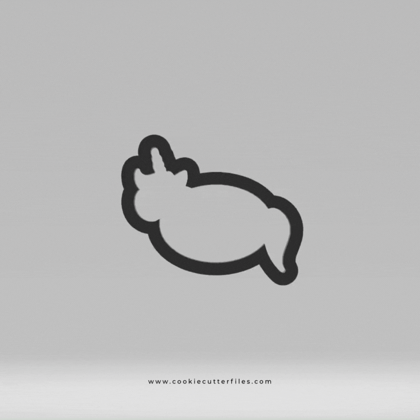 Float Unicorn Pool Party Cookie Cutter STL Files Cookie Cutter Files