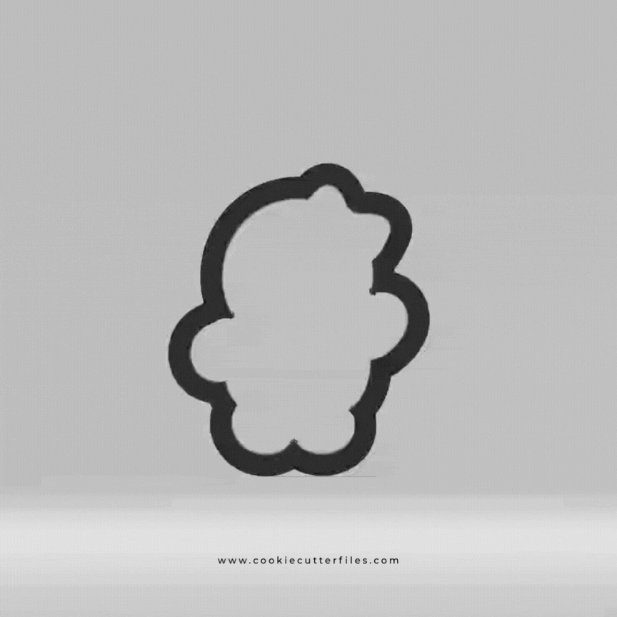 Gingerbread Girl Bow Gingerbread Babies Cookie Cutter STL Files Cookie Cutter Files