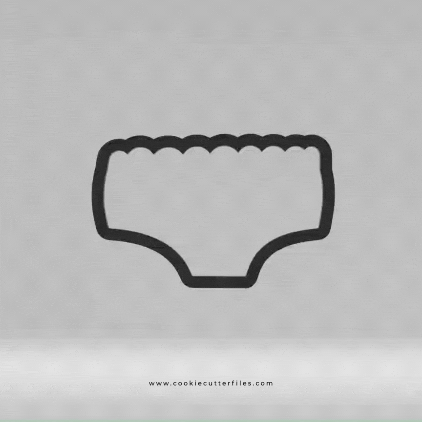 Hipster Undies Bachelorette Red Lingerie Cookie Cutter STL Files Cookie Cutter Files