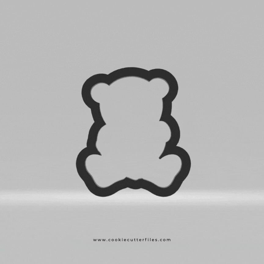 Teddy Bear Valentine Gifts Cookie Cutter STL Files Cookie Cutter Files