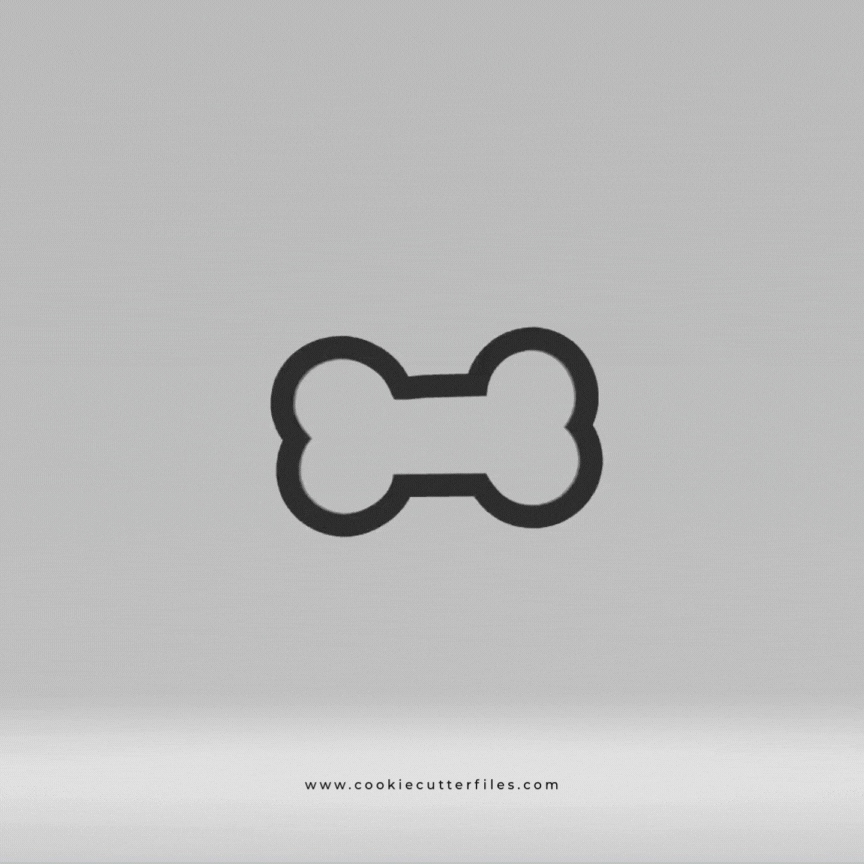 Bone Puppy Dog Cookie Cutter STL Files Cookie Cutter Files