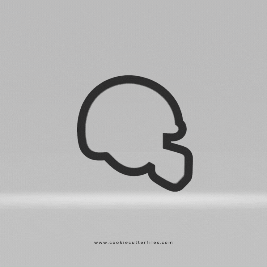 Helmet Super Bowl Party Cookie Cutter STL Files Cookie Cutter Files