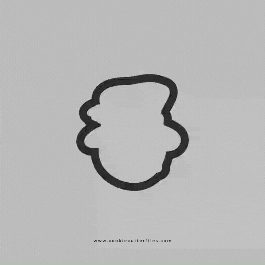 Snowman Christmas Faces Cookie Cutter STL Files Cookie Cutter Files